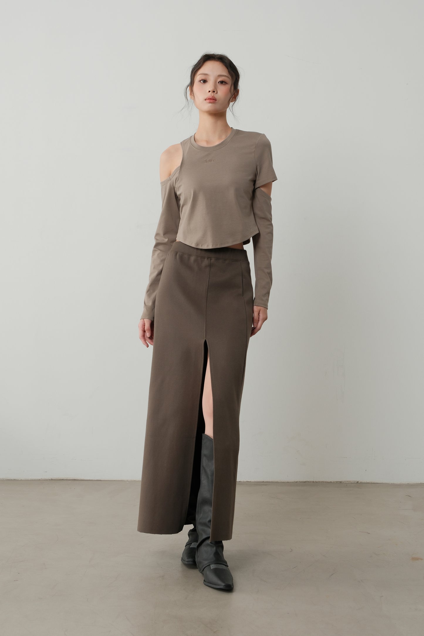 The Linear Side Split Skirt
