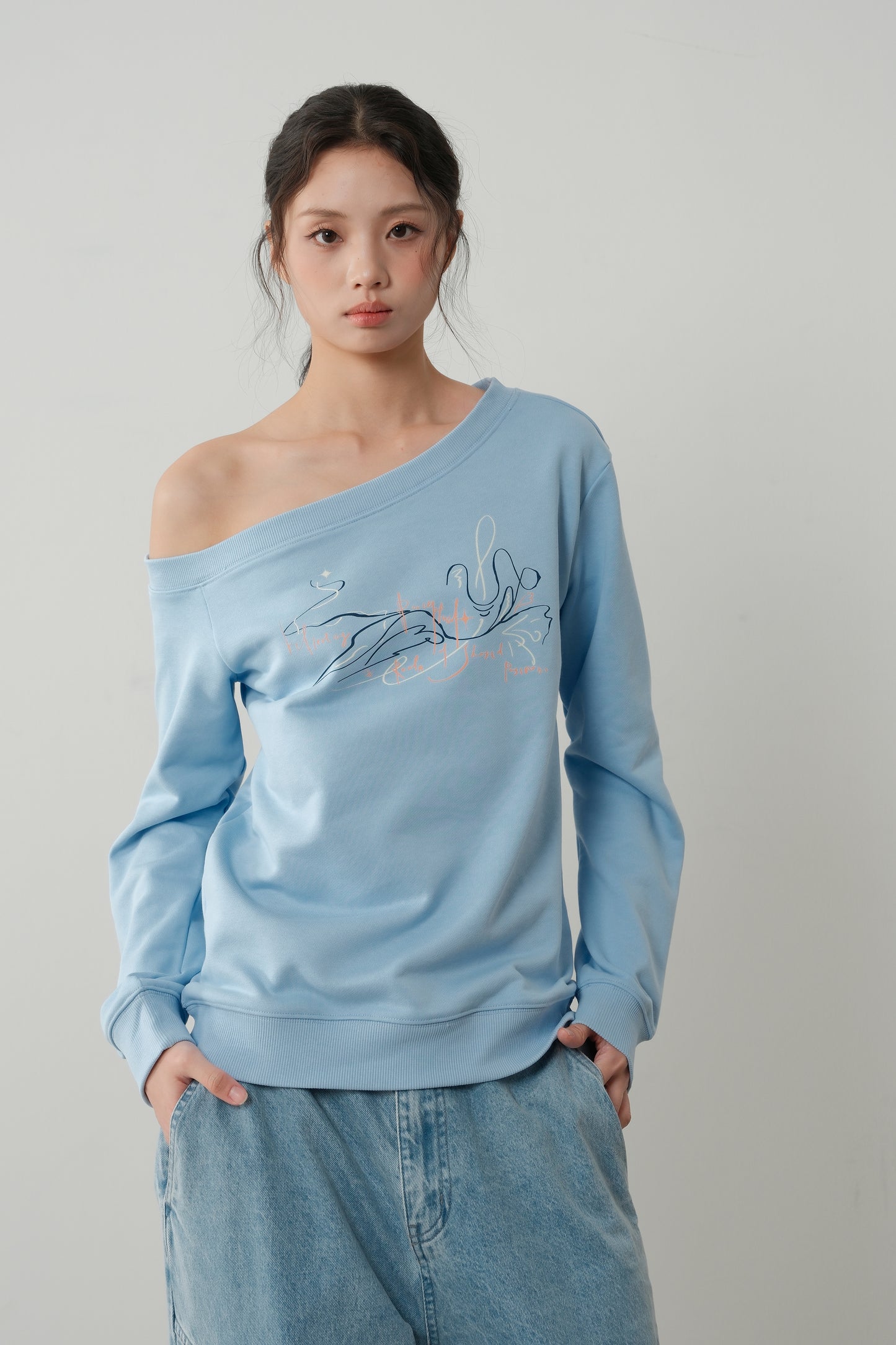 The Lethe One Shoulder Sweatshirt