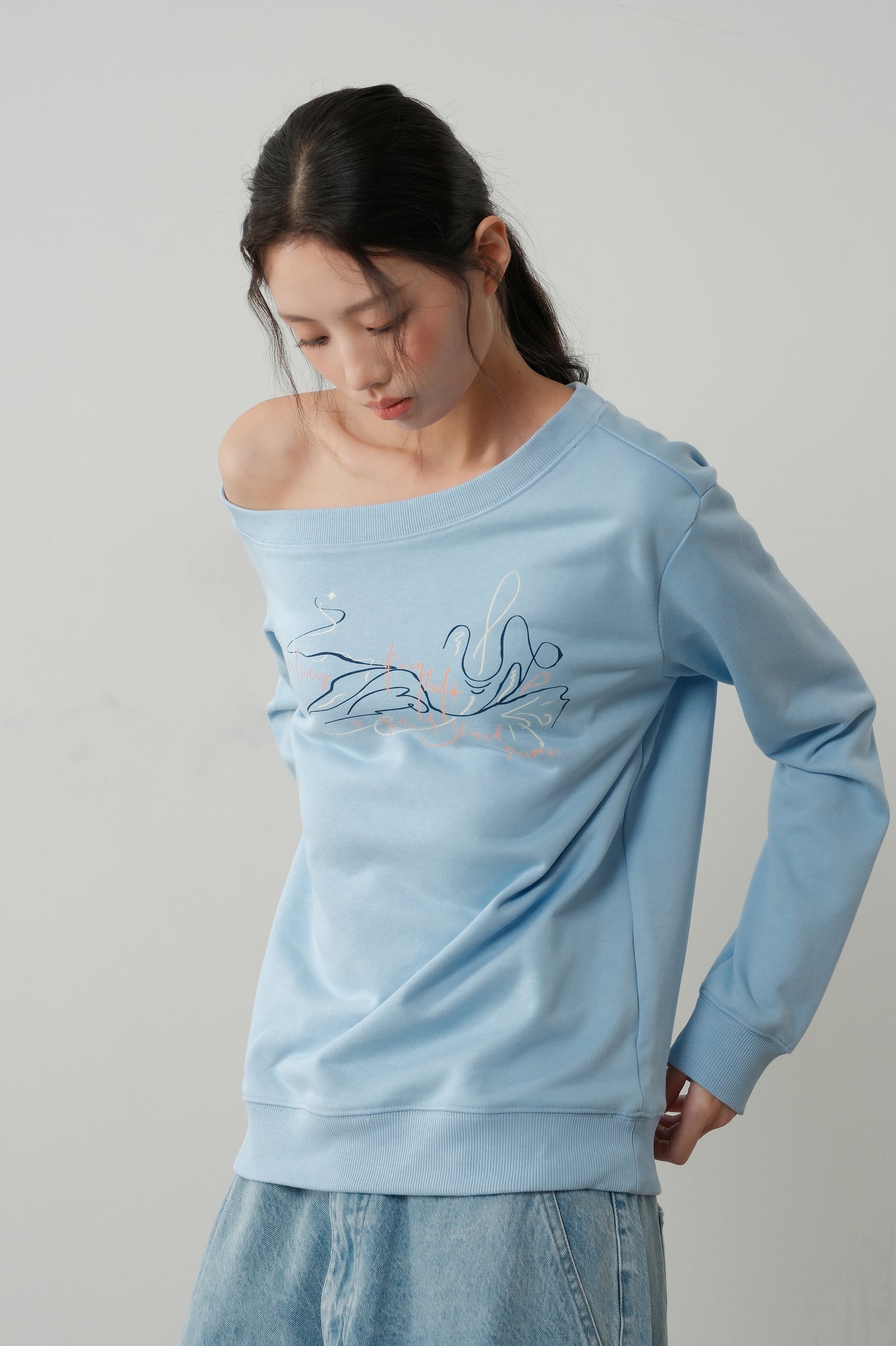The Lethe One Shoulder Sweatshirt