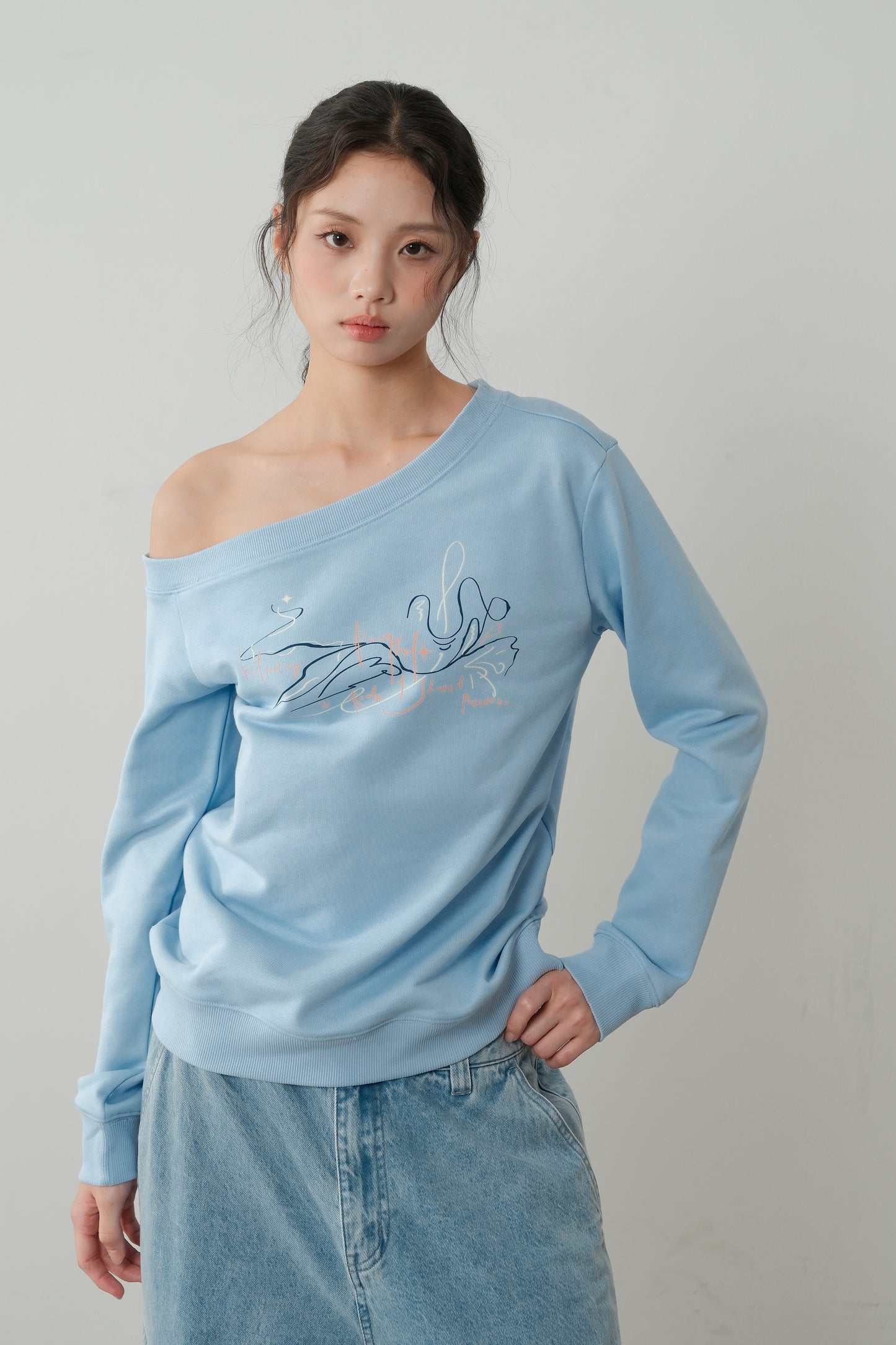 The Lethe One Shoulder Sweatshirt