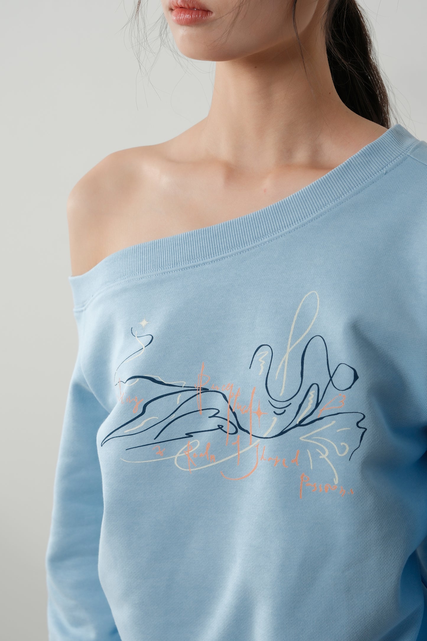 The Lethe One Shoulder Sweatshirt