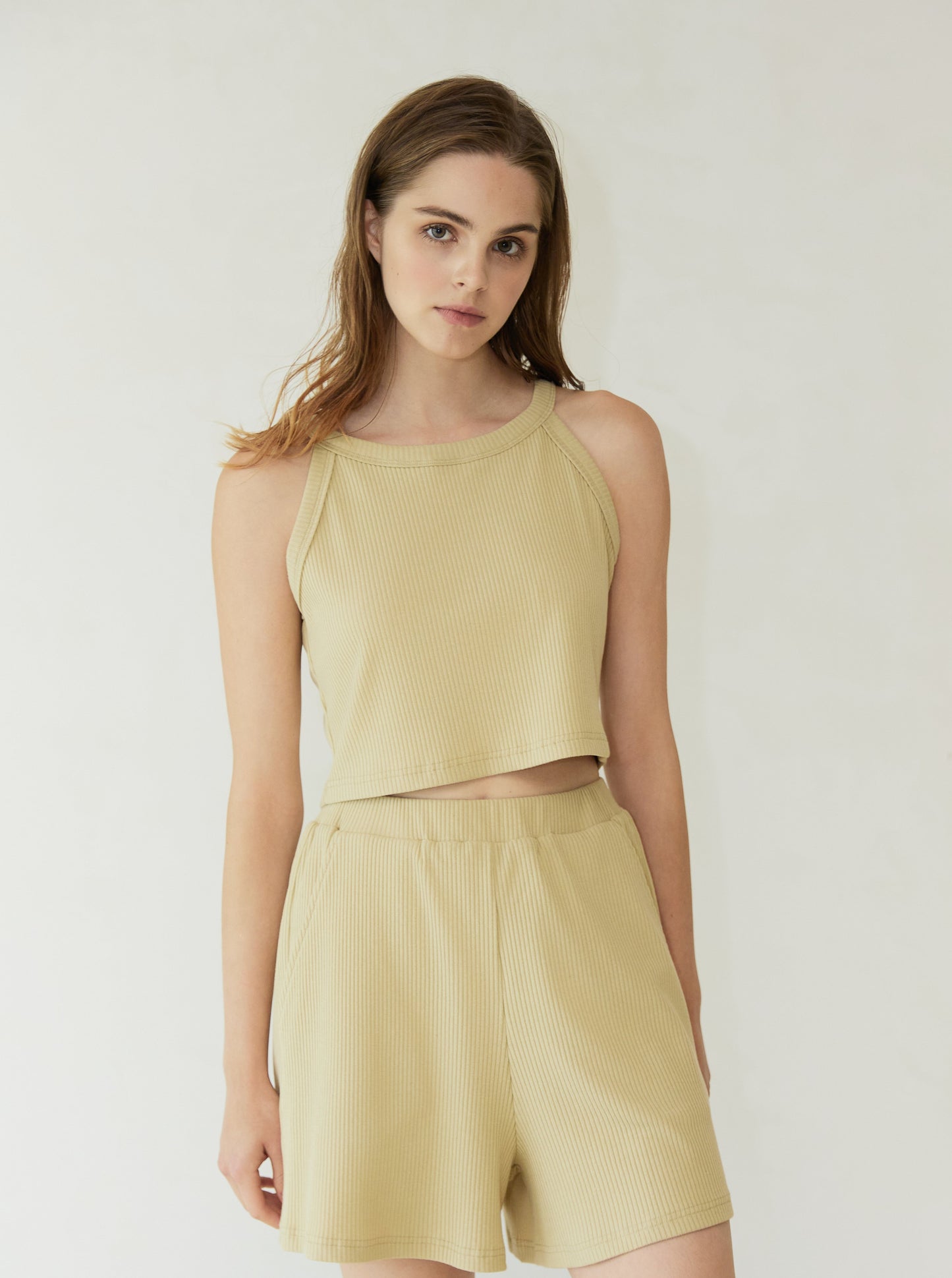 The Summer Knit Halter Crop Top
