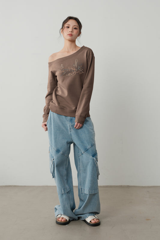 The Lethe One Shoulder Sweatshirt