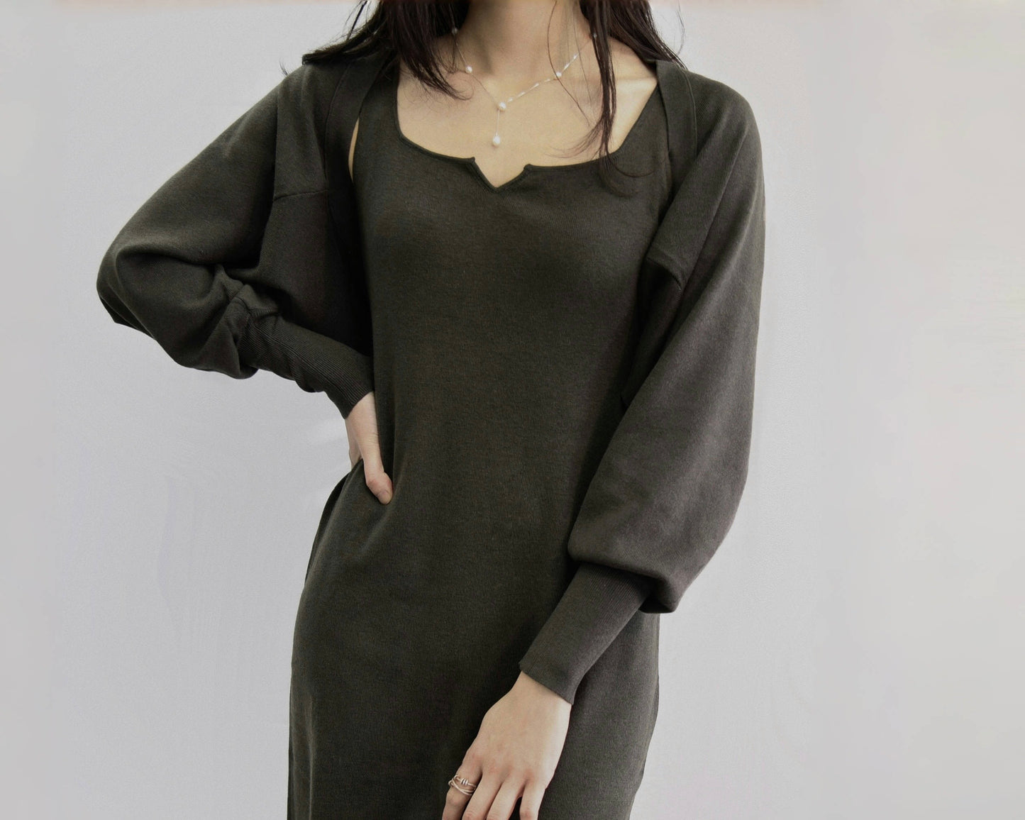 The Everyday Knit Dress and Wrap Set