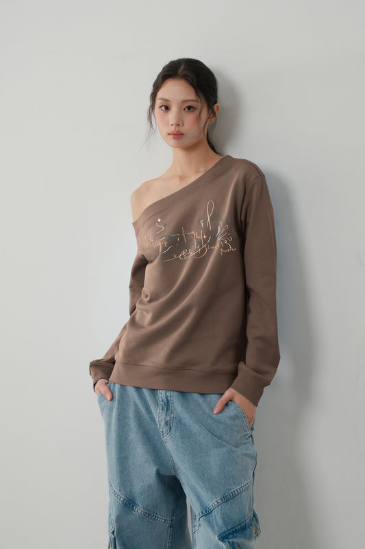 The Lethe One Shoulder Sweatshirt