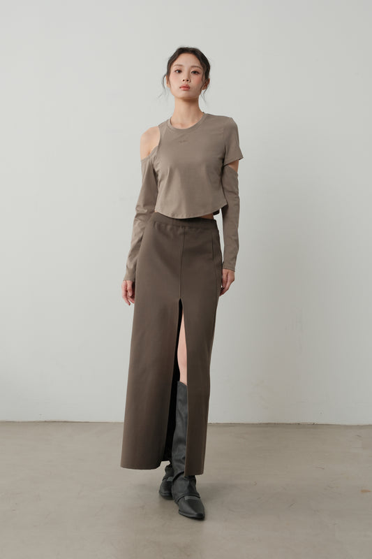 The Linear Side Split Skirt