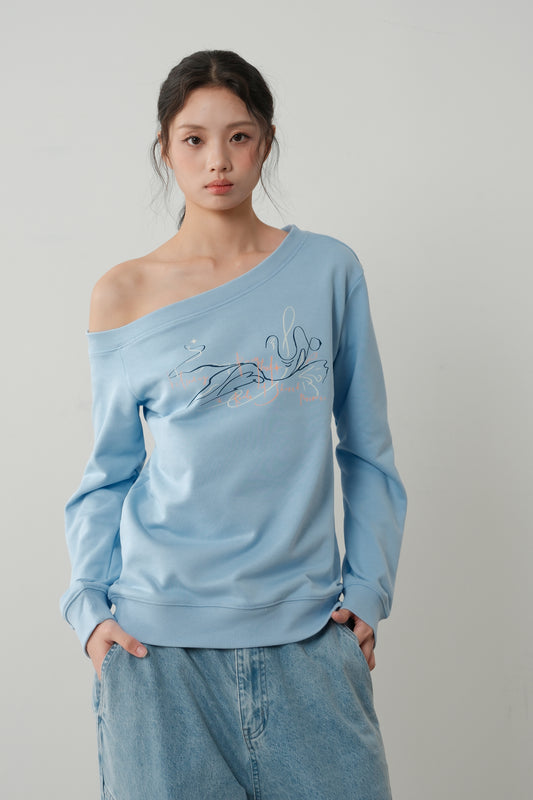 The Lethe One Shoulder Sweatshirt