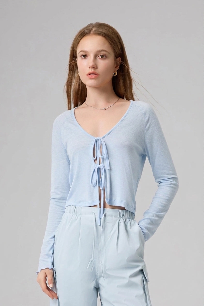 The Cloudlit Bubble Tie Cardigan