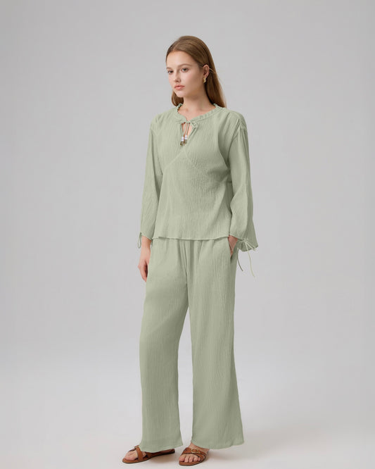 The Drift Drawstring Sleeve Blouse